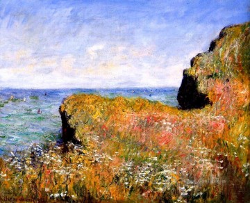  Monet Malerei - Rand der Klippe bei Pourville Claude Monet